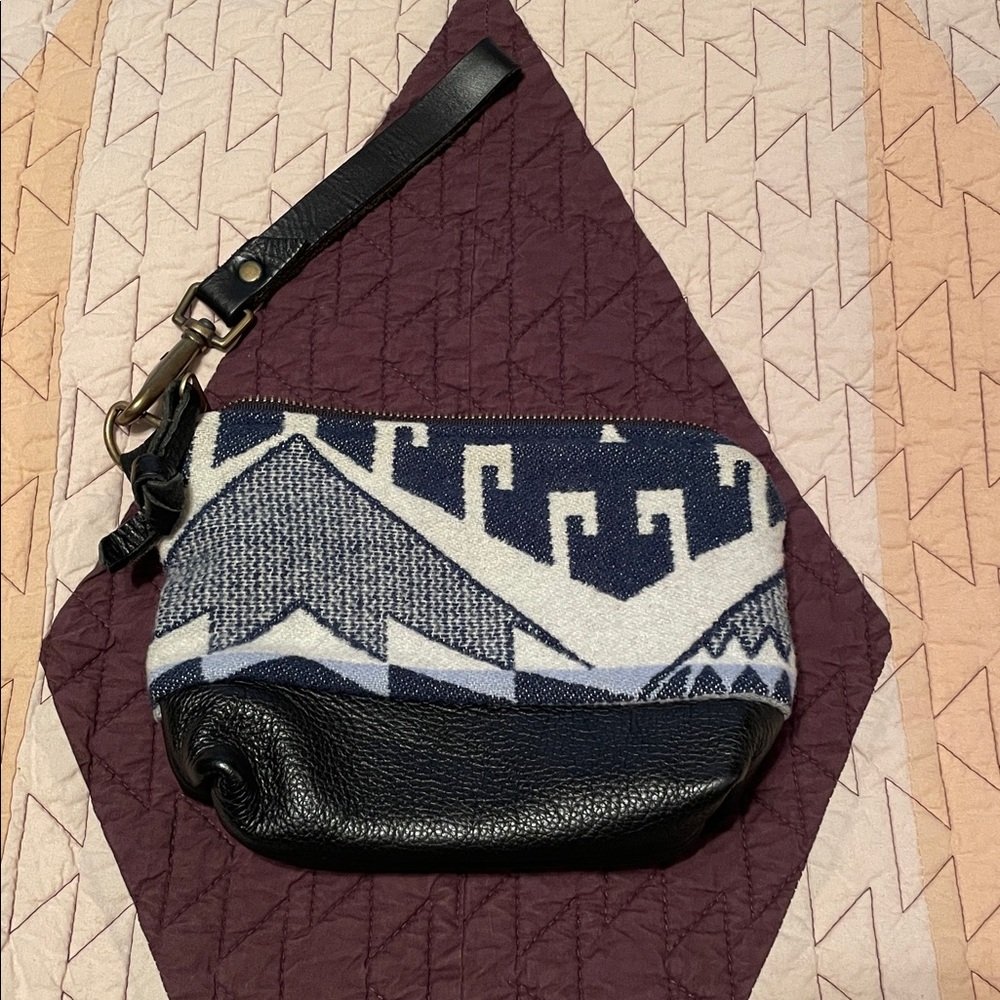 Meant Manufacturing-Pendleton Leather Wristlet - image 3